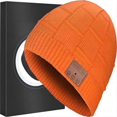 Chiamate mani libere di musica arancio di Bluetooth Beanie Hat Wireless Headset Listening