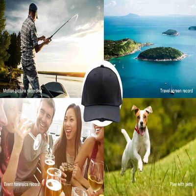 Cappello della macchina fotografica nascosto 1080P di FHD per gli sport all'aperto che scalano facendo un'escursione corsa