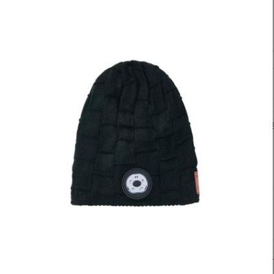Bluetooth Beanie Hat Video Camera con luce, cuffie senza fili ricaricabili del cappuccio del faro di USB 4 LED per lo sci, correre