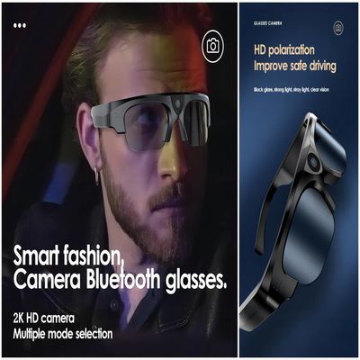 Le donne Bluetooth che degli uomini i video occhiali da sole con musica aperta dell'orecchio si collegano telefona le compresse