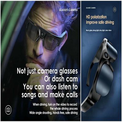 Video registrazione d'ascolto di Bluetooth degli occhiali da sole della videocamera di musica senza fili degli occhiali da sole