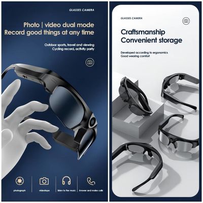 Video registrazione d'ascolto di Bluetooth degli occhiali da sole della videocamera di musica senza fili degli occhiali da sole