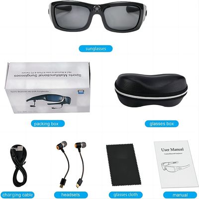 Traccia che esegue la macchina fotografica maratona degli occhiali da sole di G4F 1080P Bluetooth con musica, telefono chiamare