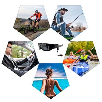 Traccia che esegue la macchina fotografica maratona degli occhiali da sole di G4F 1080P Bluetooth con musica, telefono chiamare
