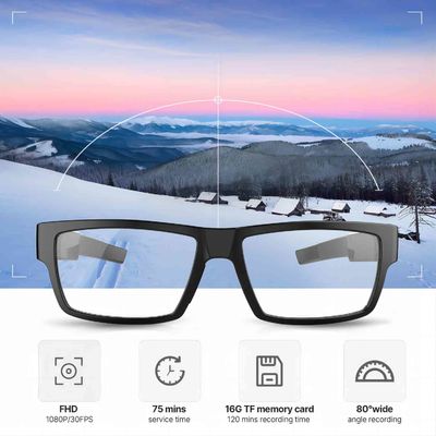 carta di registrazione di deviazione standard della macchina fotografica degli occhiali da sole 1080P della spia di 5M Pixels Hidden Video micro