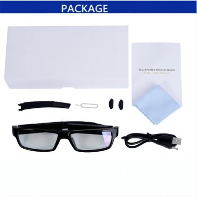Scheda di memoria incorporata nascosta sicurezza 32G della macchina fotografica Sunglasses1080P a comando a tocco