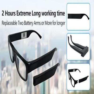 Collegamento di WiFi Live Streaming Glasses Real-Time Monitoring APP di azioni della spia di sicurezza