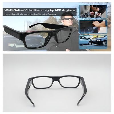 Collegamento di WiFi Live Streaming Glasses Real-Time Monitoring APP di azioni della spia di sicurezza