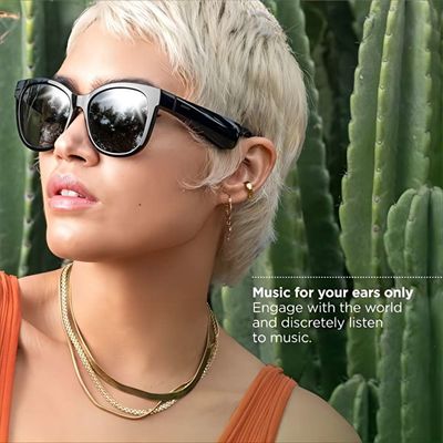 Occhiali da sole senza fili di Bluetooth di sport audio con le cuffie aperte dell'orecchio