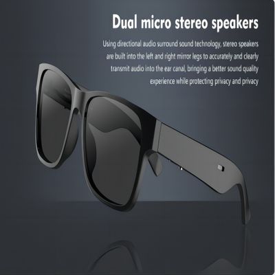 Occhiali da sole anti Ray Lenses Connect With Phone blu di Bluetooth di musica senza fili video