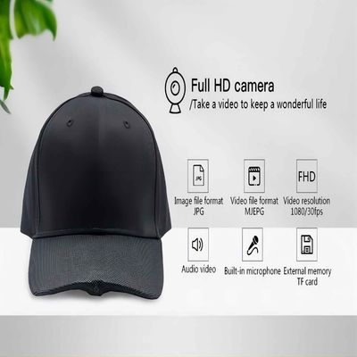 Registratore nascosto macchina fotografica portabile di stoccaggio esterno 1296P del cappello 128GB della macchina fotografica del corpo