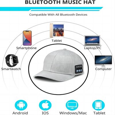 Cappello di Bluetooth con la batteria incorporata regolabile dell'altoparlante fino a 24 ore di ricreazione di musica per la camminata, corsa con gli sci, ciclismo di trekking