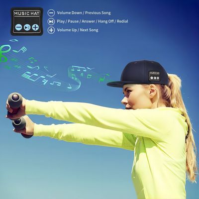 Batteria incorporata 1000mah dell'audio cappello di sport di Bluetooth con 24 ore di tempo di musica, libero alle telefonate per le attività all'aperto