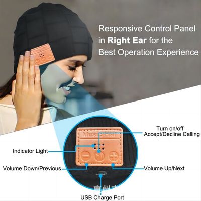 Musica mani libere di tecnologia di Bluetooth della radio del cappello 5,0 del Beanie di Bluetooth che gioca per gli sport invernali