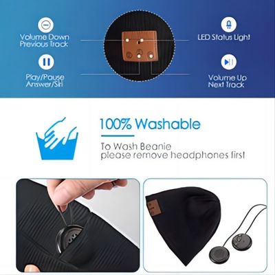paia regolabili di Beanie Bluetooth Hat Easy To di musica 3in1 con Smartphone