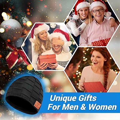 Godere doppio di musica degli altoparlanti di B5 Bluetooth 5,0 Beanie Hat With Wireless Headphone