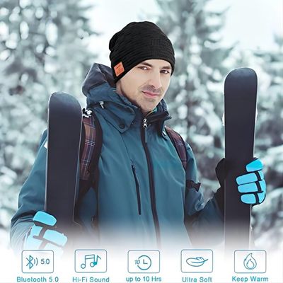 L'altoparlante senza fili di Bluetooth Beanie Hat Bluetooth black hat con musica gode di come immagazzinamento dei regali degli Stuffers per la famiglia