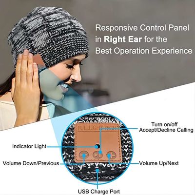 Tricotti la radio Beanie Headset che astuto del cappuccio dell'inverno 24 ore giocano l'altoparlante di stereotipia di tempo HD