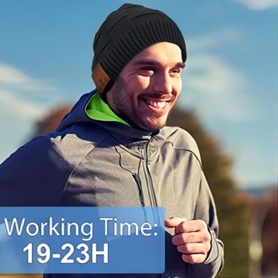 Il nero di Bluetooth Beanie Hat Women Beanie Hat degli uomini per le attività della concorrenza di inverno