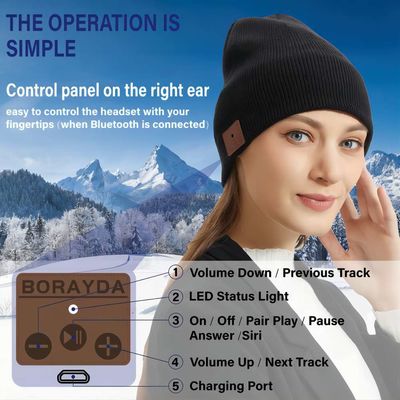 Regali di tecnologia di Bluetooth Beanie Headphones Hat Unique Christmas