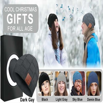 L'inverno di Bluetooth Beanie Hat Headphone Music Hat delle donne degli uomini tricotta il cappuccio
