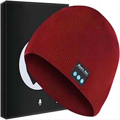 La musica senza fili della cuffia del cappuccio di Bluetooth di telefonate del gioco di musica tricotta i bottoni del cappuccio 3