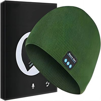 La musica senza fili della cuffia del cappuccio di Bluetooth di telefonate del gioco di musica tricotta i bottoni del cappuccio 3