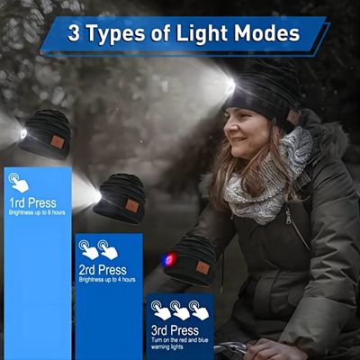 Donne degli uomini lui i suoi regali degli Stuffers di Beanie Novelty Headwear Christmas Stocking del cappello di Bluetooth