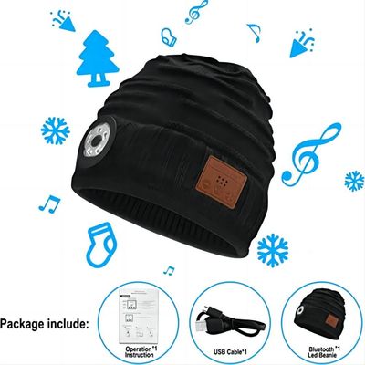 Faro di Bluetooth Beanie Hat With LED della batteria ricaricabile per il riciclaggio d'escursione rampicante di ciclismo