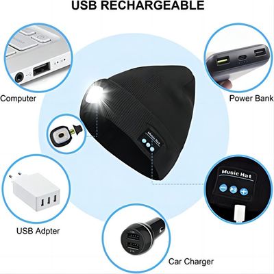 Un cappello di 4 del LED del faro cuffie di Bluetooth con i regali di compleanno senza fili delle cuffie