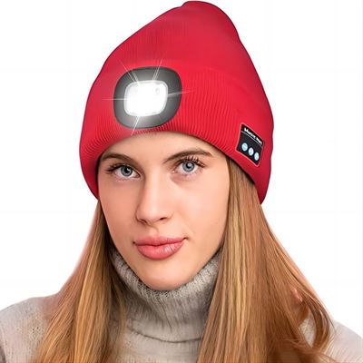 Il cappello senza fili della cuffia del cappuccio del faro del LED accende il vostro modo, musica d'ascolto