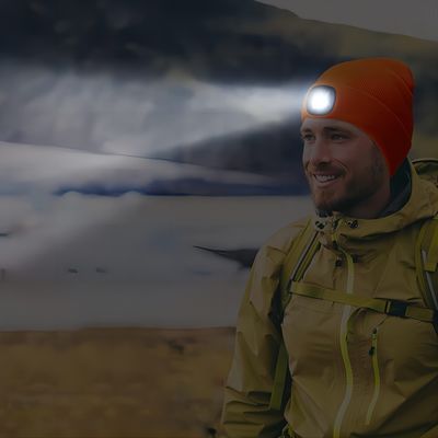 Il cappello senza fili della cuffia del cappuccio del faro del LED accende il vostro modo, musica d'ascolto