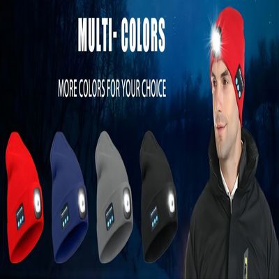 Il cappello senza fili della cuffia del cappuccio del faro del LED accende il vostro modo, musica d'ascolto