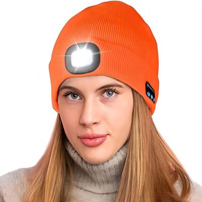Cappello unisex del faro con le cuffie senza fili della luce di Bluetooth per il papà degli uomini