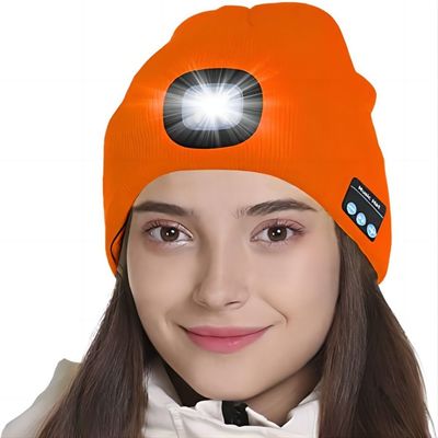 Cappello unisex del faro con le cuffie senza fili della luce di Bluetooth per il papà degli uomini