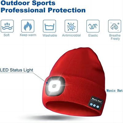 Cappello unisex del faro con le cuffie senza fili della luce di Bluetooth per il papà degli uomini