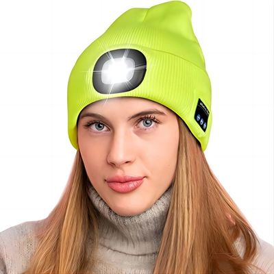 Cappello delle cuffie di Bluetooth del cappuccio di musica del faro del LED per il Natale, compleanni, uomini