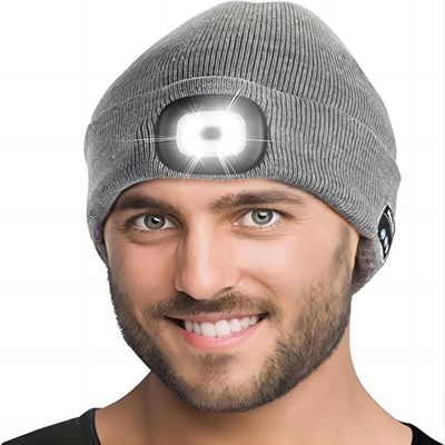 Cappello delle cuffie di Bluetooth di sport mani libere con i colloqui Flahslight del telefono di musica