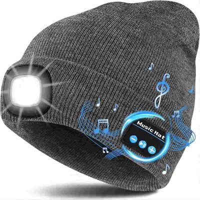 Cappello ireless grigio della cuffia avricolare libero le vostre mani ai Callings del telefono di playback di musica