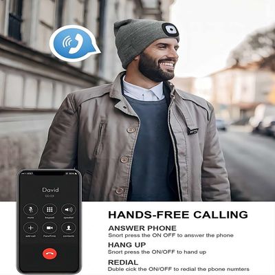 Cappello ireless grigio della cuffia avricolare libero le vostre mani ai Callings del telefono di playback di musica