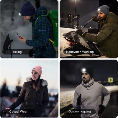 Il cappello del Beanie LED di Bluetooth libera le vostre mani ad illuminazione della torcia elettrica di risposte del telefono di musica