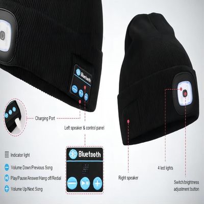Cappuccio di Bluetooth con luce, le cuffie senza fili &amp; il faro come grandi regali per gli uomini, donne, Teenages