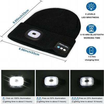Cappuccio di Bluetooth con luce, le cuffie senza fili &amp; il faro come grandi regali per gli uomini, donne, Teenages