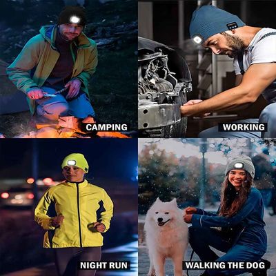 Cappello senza fili delle cuffie di Bluetooth con Bluetooth leggero Beanie Night Biking