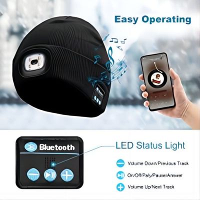 Faro del LED Bluetooth Beanie With, regali mani libere unisex degli uomini delle donne dei fari di USB Rechargable per il papà lui marito