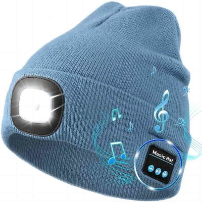 Cappello senza fili delle cuffie di Bluetooth delle cuffie di sport all'aperto con la torcia