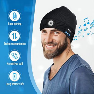 Il video cappello del LED Bluetooth, videocamera portatile portabile di risoluzione di 5.0-megapixel HD con musica gode del faro per la pattuglia