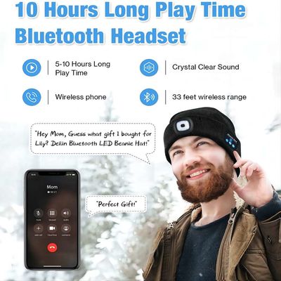 Video macchina fotografica piena del corpo di cappello di HD 1296P Bluetooth con i fari di luminosità del LED