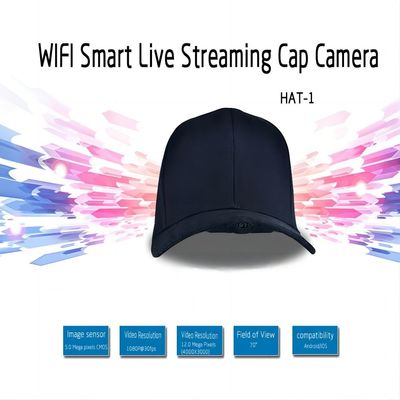 Cappello della macchina fotografica nascosto Wifi per cercare, pesca, facendo un'escursione, correre, ciclante, macchina fotografica del cappello